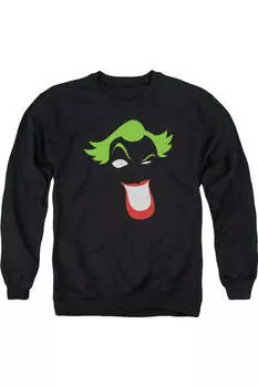 Упрощенная толстовка Batman Joker для взрослых с круглым вырезом Gildan, черный