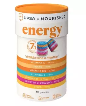 Upsa X Nourished Energy 30 жевательных конфет Энергия и жизненная сила