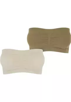 URBAN CLASSICS Бюстгальтер без косточек " Urban Classics Ladies Pads Bandeau 2-Pack", хаки