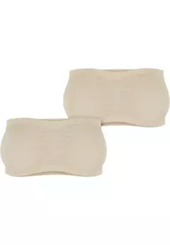 URBAN CLASSICS Бюстгальтер без косточек " Urban Classics Ladies Pads Bandeau 2-Pack", цвет Softseagrass + Softseagrass