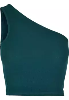 URBAN CLASSICS Muscle Shirt "Женский укороченный асимметричный топ Urban Classics", зеленый