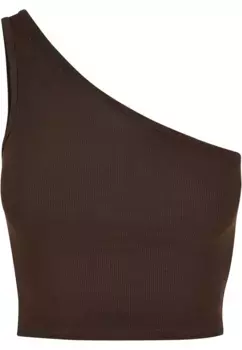 URBAN CLASSICS Muscle Shirt "Женский укороченный асимметричный топ Urban Classics", коричневый