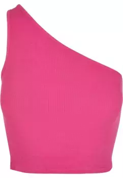 URBAN CLASSICS Muscle Shirt "Женский укороченный асимметричный топ Urban Classics", фиолетовый