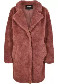 URBAN CLASSICS Парка " Urban Classics Women's Ladies Oversized пальто из шерпы" (1 шт.), без капюшона, розовый