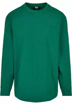 URBAN CLASSICS с длинным рукавом " Urban Classics Мужская тяжелая рубашка с длинным рукавом и карманами большого размера", зеленый