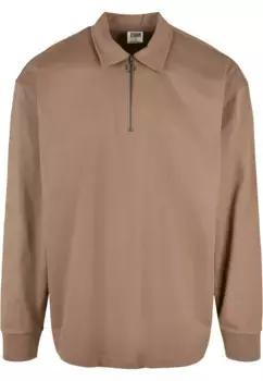 URBAN CLASSICS с длинным рукавом " Urban Classics Мужская органическая рубашка с длинным рукавом и толстым воротником", хаки