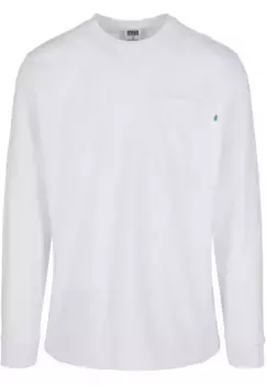 URBAN CLASSICS с длинным рукавом " Urban Classics Мужская органическая базовая карманная сумка LS", белый