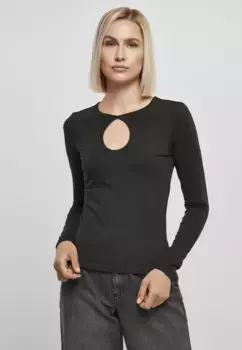 URBAN CLASSICS с длинным рукавом " Urban Classics Ladies Organic Keyhole Longsleeve", черный