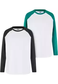 URBAN CLASSICS с длинными рукавами " Urban Classics для мальчиков, комплект из 2 органических оверсайз-реглан с длинными рукавами", белый