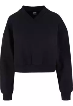 URBAN CLASSICS Свитер " Urban Classics Ladies Ladies Укороченный V-образный вырез", черный