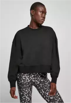 URBAN CLASSICS Свитер "URBAN Classics Ladies Ladies Oversized Terry Crewneck", черный