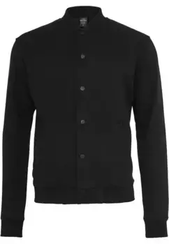 URBAN CLASSICS Вязаная флисовая куртка " Urban Classics Men's 2-tone College Sweatjacket" (1 шт.), без капюшона, черный