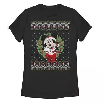 Уродливая футболка-свитер для детей Disney's Mickey Christmas Wreath Licensed Character