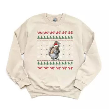 Уродливый свитер Толстовка с белкой Simply Sage Market, цвет Dust
