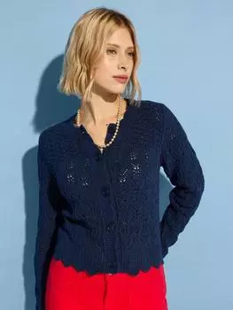 Урсула вяжет кардиган крючком Baukjen, цвет Deep Indigo