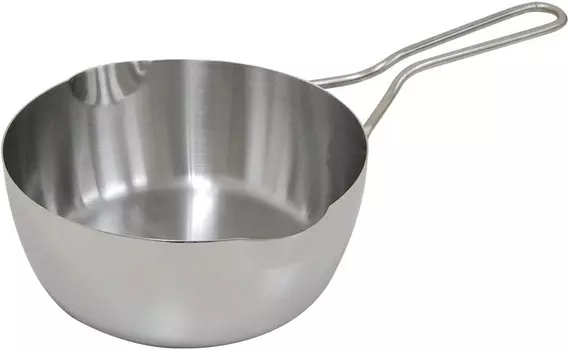 Urushiyama Metal Industries KSN-18Y Снежная плоская кастрюля 7,1 дюйма (18 см), для варки, жарки, различных блюд, легкая конструкция, простота в обращении, профессиональные характеристики, газ и индукция, Sliver