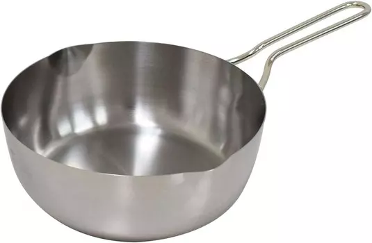 Urushiyama Metal Industries KSN-22Y Снежная плоская кастрюля, 8,7 дюйма (22 см), для варки, жарки, различных блюд, легкий дизайн, простота в обращении, профессиональные характеристики, газ и индукция, Sliver