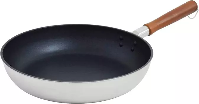 Urushiyama TWK-F30 Тонкая сковорода без ПФОК, 11,8 дюймов (30 см), для газового огня, Silver