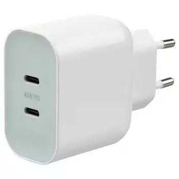 USB-зарядное устройство Ikea Sjoss 45W 2-port Fast Charging, белый