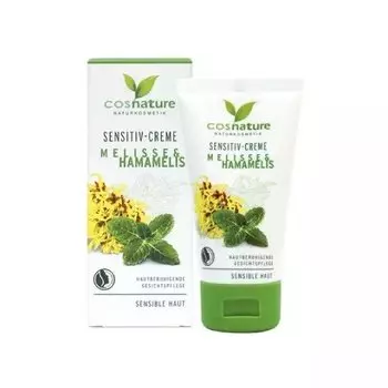 УСПОКАИВАЮЩИЙ КРЕМ ДЛЯ ЧУВСТВИТЕЛЬНОЙ КОЖИ С мелиссой и гамамелисом ЭКО 50 мл - COSNATURE