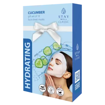 Успокаивающая маска для лица с экстрактом огурца, 10 шт./1 упаковка. Stay Well Hydrating
