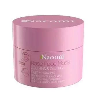 Успокаивающая маска для лица с розой, 50 мл, Nacomi