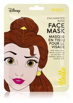 Успокаивающая тканевая маска с экстрактом шиповника Mad Beauty Disney Princess Belle