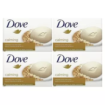 Успокаивающее мыло Dove, аромат овсянки и рисового молока