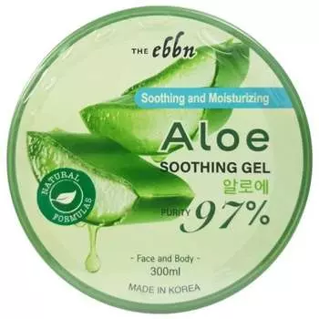 Успокаивающий гель Ebbn Aloe для лица и тела 300мл, TheEbbn