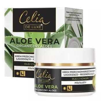 Успокаивающий и регенерирующий крем против морщин Celia Aloe Vera Semi-Rich