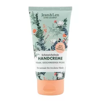 Успокаивающий крем для рук Алоэ Вера и Базилик, интенсивный уход для нормальных и сухих рук - тюбик 75 мл, Jean & Len