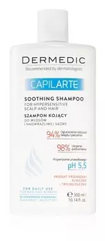 Успокаивающий шампунь для волос и гиперчувствительной кожи Dermedic Capilarte