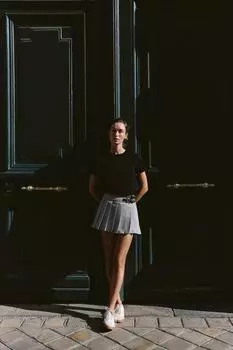 Установите флажок "складчатая юбка" ZARA, серый