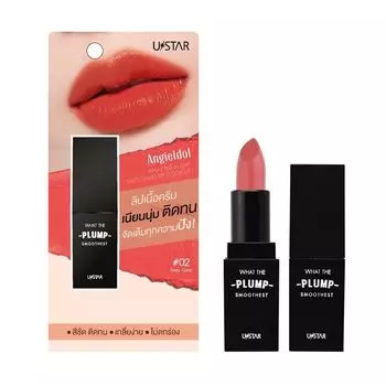 UStar Ustar Angie Idol What The Plump Smoothest Lip Luscious 4g. 02 Sexy Coral, Sexy Coral