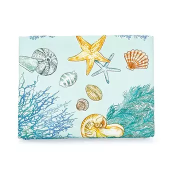 Устойчивая к пятнам скатерть с принтом - Мальдивы Lisola, небесно-голубой