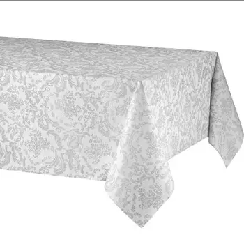 Устойчивая к загрязнениям скатерть Flanders из чистого прорезиненного хлопка - Ариадна Lisola, белый/серебристый