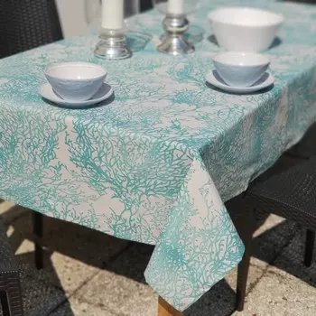 Устойчивая к загрязнениям скатерть из чистого прорезиненного хлопка - Coral Reef Lisola