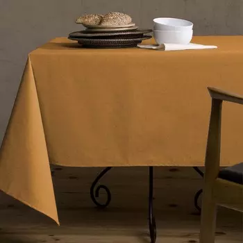 Устойчивая к загрязнениям скатерть из смеси льна и хлопка с пропиткой смолой - Earth Lisola, куркума