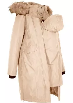 Устойчивое функциональное термопальто для беременных/пальто для ношения Bpc Bonprix Collection, бежевый
