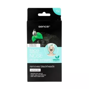 Устранение черных точек в области носа Tiras Purificantes Carbn Activo Sence Beauty, 6 UD