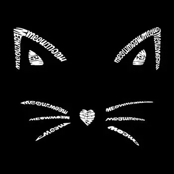 Усы — мужская футболка с длинным рукавом Word Art LA Pop Art