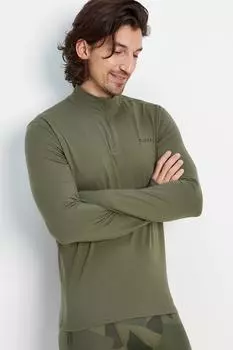 Утепленная базовая ткань Snowdon с молнией на четверть TOG24, зеленый