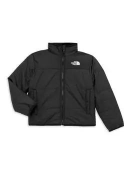 Утепленная двусторонняя куртка Little Boy's Mossbud The North Face, черный