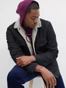 Утепленная джинсовая куртка Gap, синий