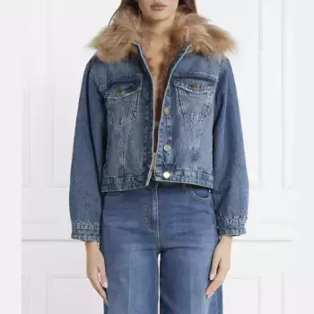 Утепленная джинсовая куртка стандартного кроя Pinko, синий