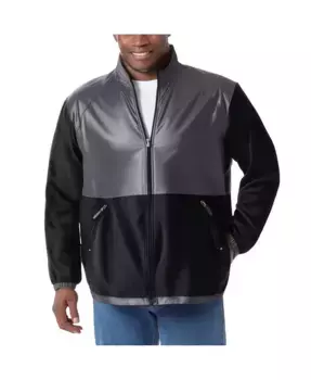 Утепленная флисовая куртка на молнии Big & Tall Explorer Plush Fleece с цветными вставками KingSize, мультиколор