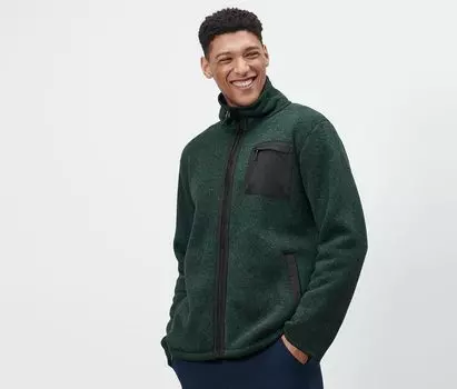 Утепленная флисовая куртка Tchibo, пятнистый темно-зеленый