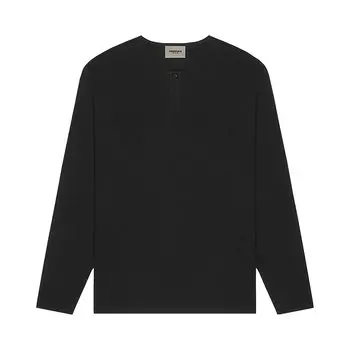 Утепленная футболка с длинными рукавами Fear of God Essentials, цвет Черный