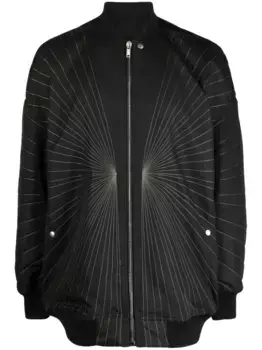 Утепленная хлопковая куртка-бомбер Radiance Rick Owens, черный