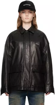 Утепленная кожаная куртка We11done